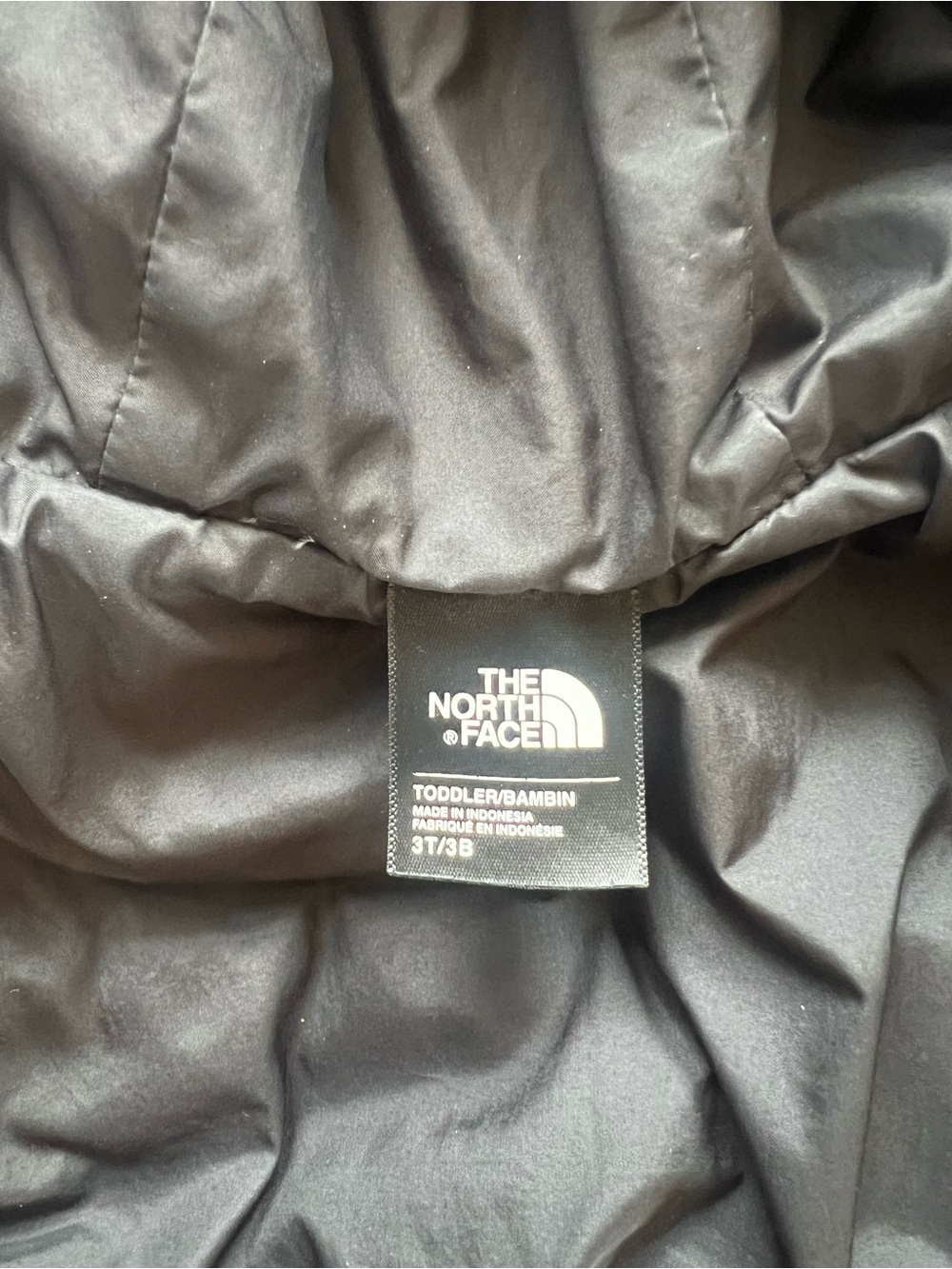 The North Face Kids Black Puffer Jacket with Sherpa-Lined Hood - Picture 3 of 4